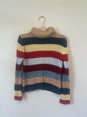 Vintage Next Era Y2K Gilmore Girls Multicolor Striped Turtleneck Sweater